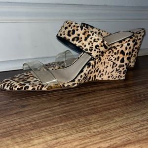 Gianni Bini Leopard Print Wedges. Used, great condition.